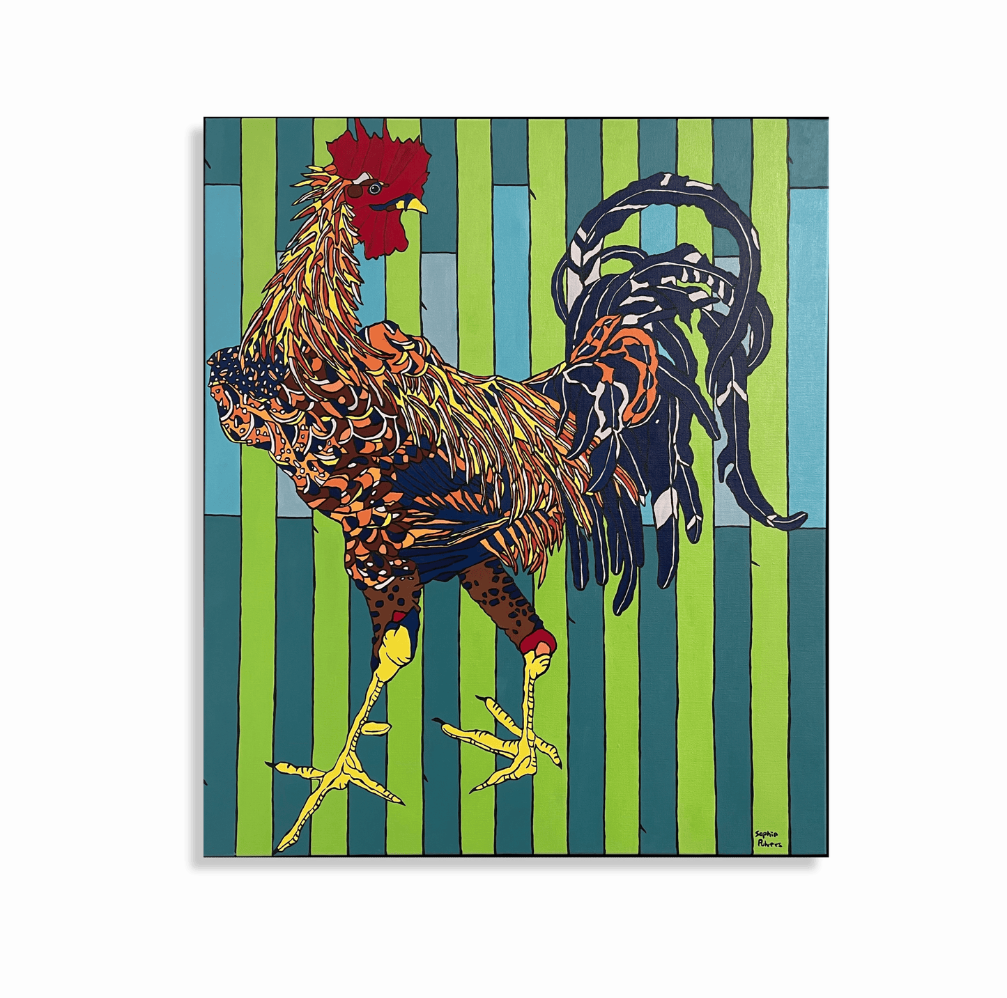 Rooster, After Ito Jakuchu, 1, 2021