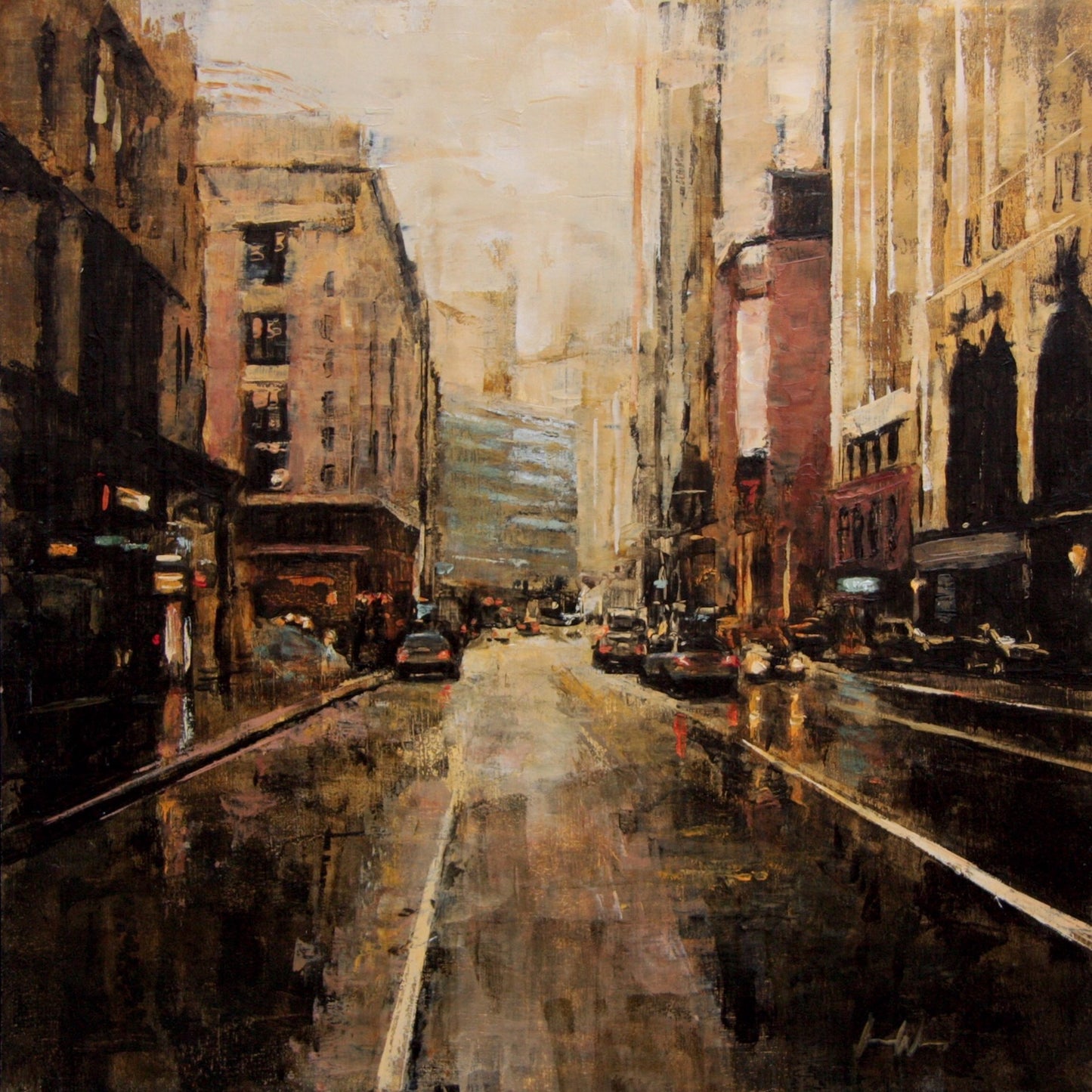 Elizabeth Street Rain in Gold, 2024