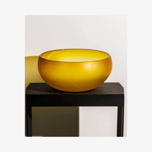 Large Frosted Yellow Punch Bowl, 2023