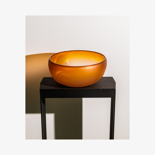 Large Frosted Orange Punch Bowl, 2023