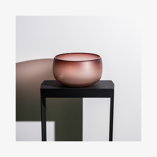 Large Frosted Brown Punch Bowl, 2023