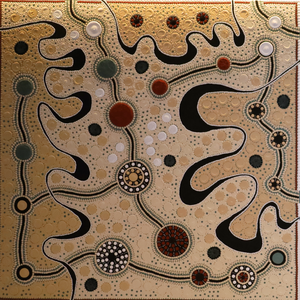 Journey Tracks to Sacred Water Sites, Meeting Places (Diptych), 2025