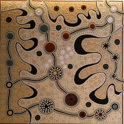 Journey Tracks to Sacred Water Sites, Meeting Places (Diptych), 2025