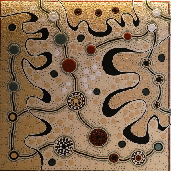 Journey Tracks to Sacred Water Sites, Meeting Places (Diptych), 2025 — alternate view