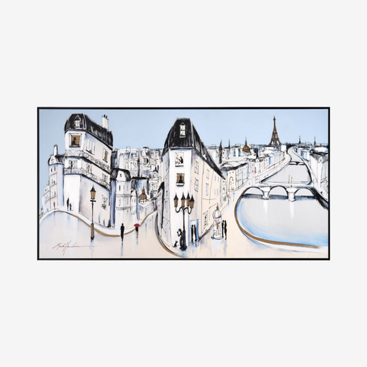 View of the Eiffel tower and the Seine, 2023