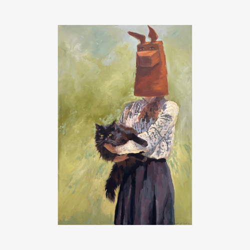 Alma with cat, 2026