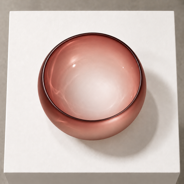 Large Frosted Brown Punch Bowl, 2023 — alternate view