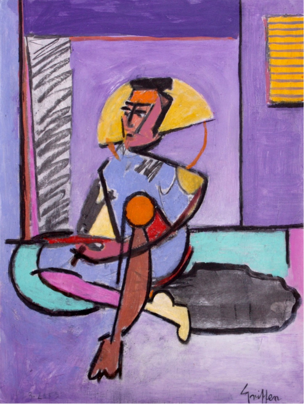 Figure in Purple Room, 2024 — alternate view
