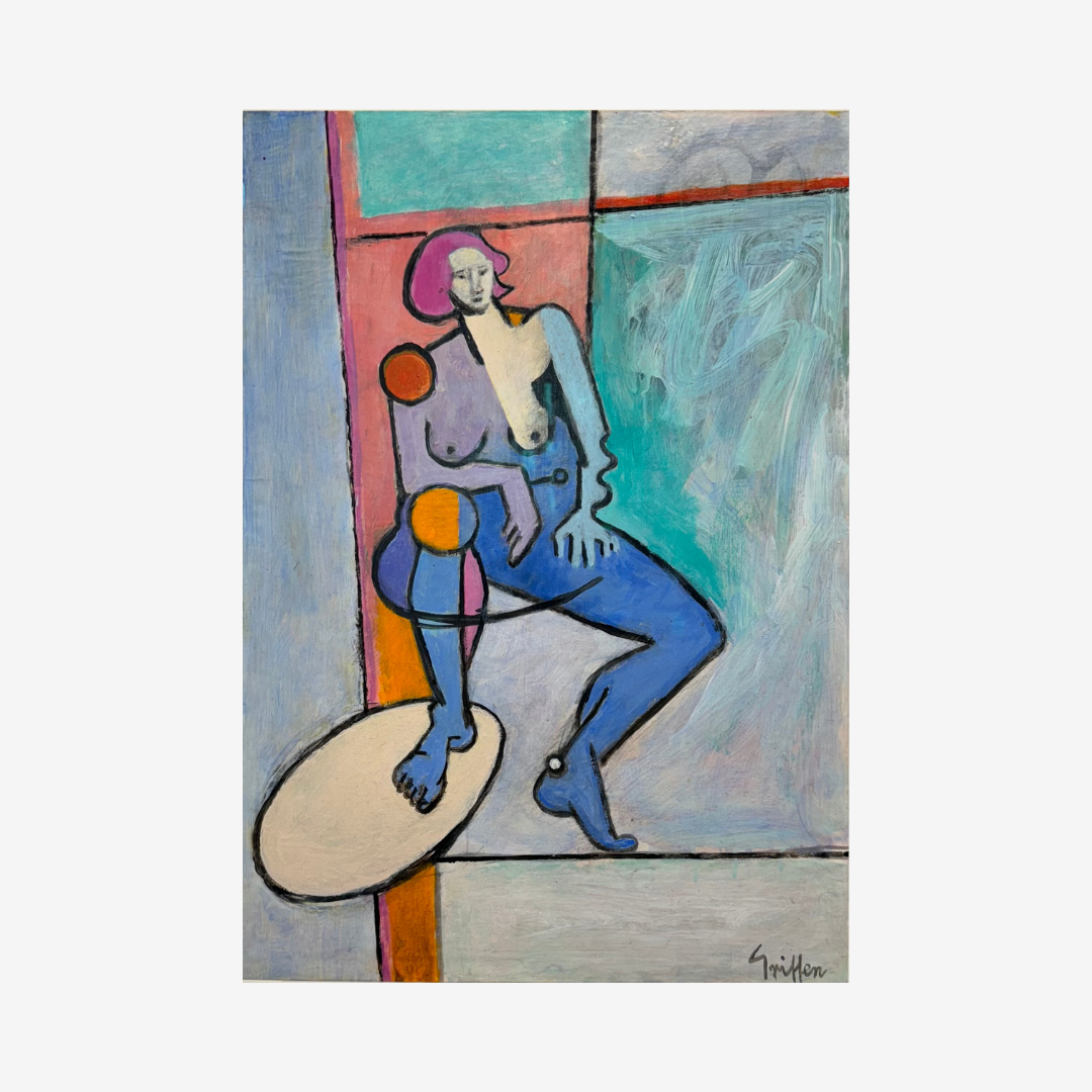 Seated Blue Figure, 2024