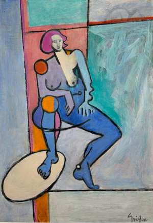 Seated Blue Figure, 2024