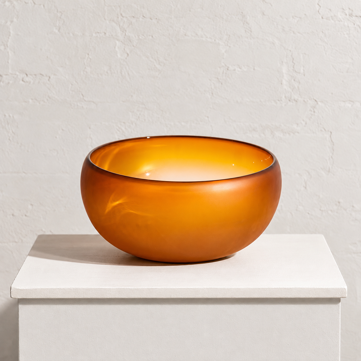 Large Frosted Orange Punch Bowl, 2023