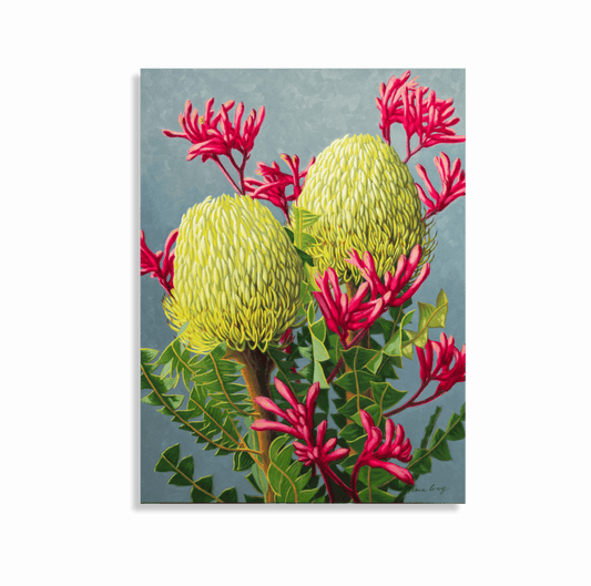 Banksias and Red Kangaroo Paw, 2024