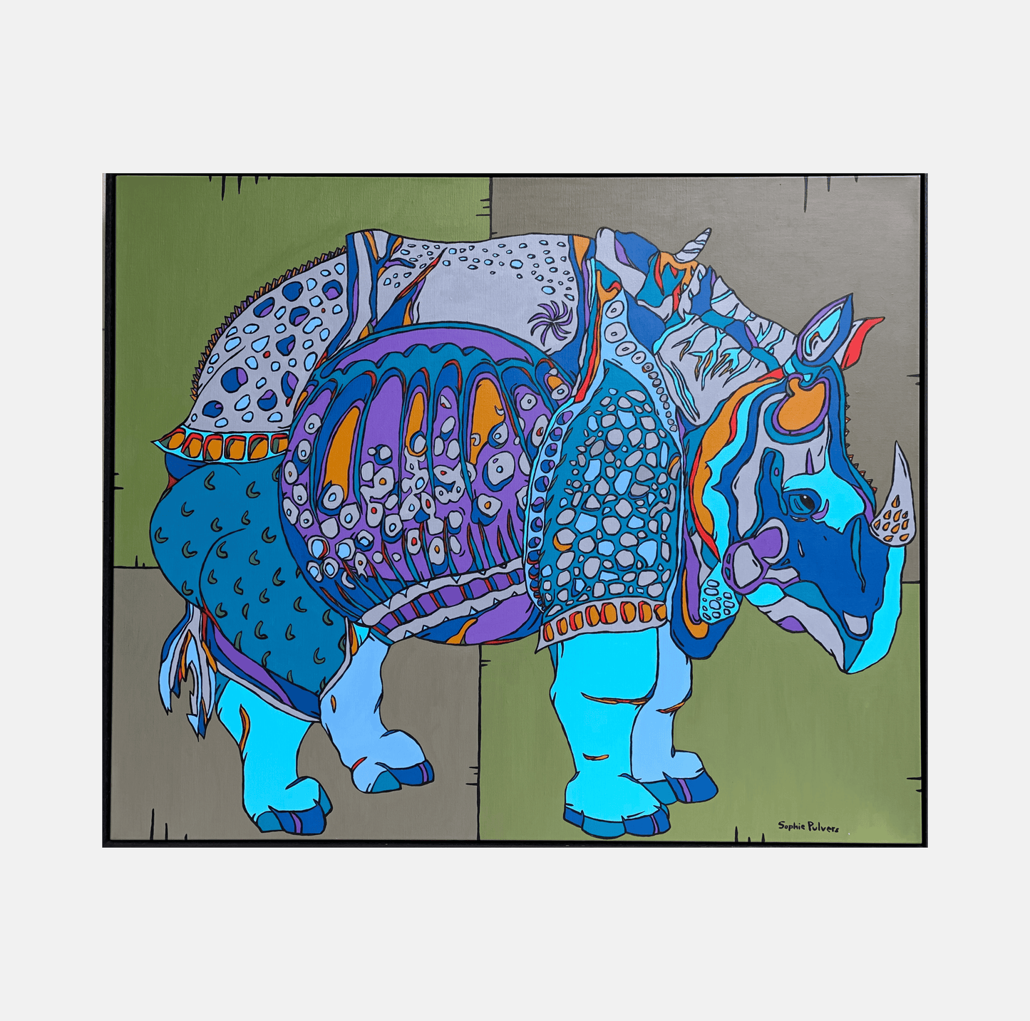 Rhinoceros, after Dürer, 2022