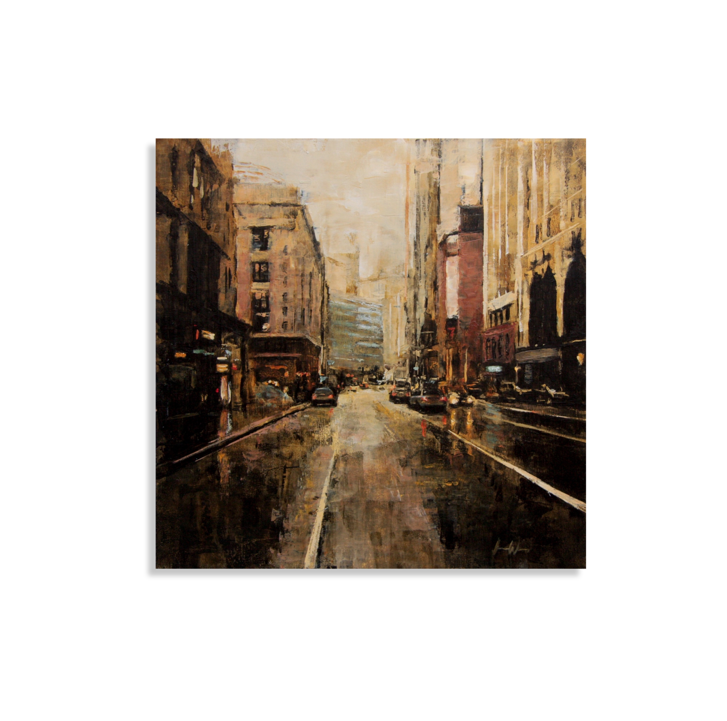 Elizabeth Street Rain in Gold, 2024