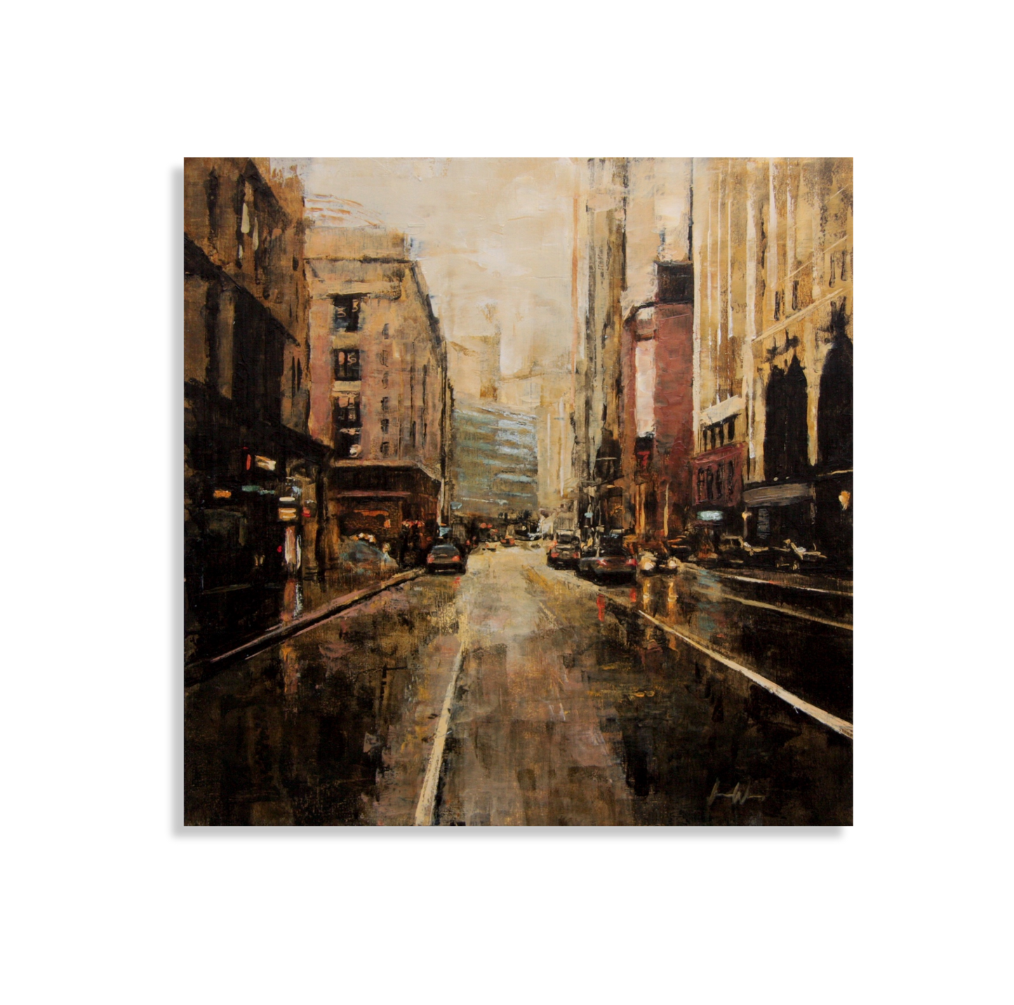 Elizabeth Street Rain in Gold, 2024