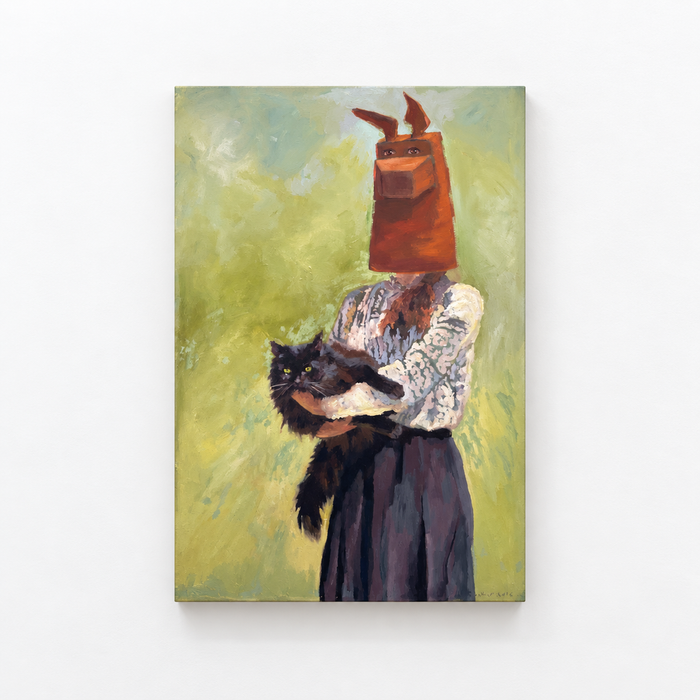 Alma with cat, 2026 by Lucila Zentner