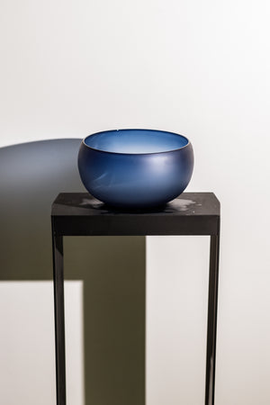 Large Frosted Blue Punch Bowl, 2023