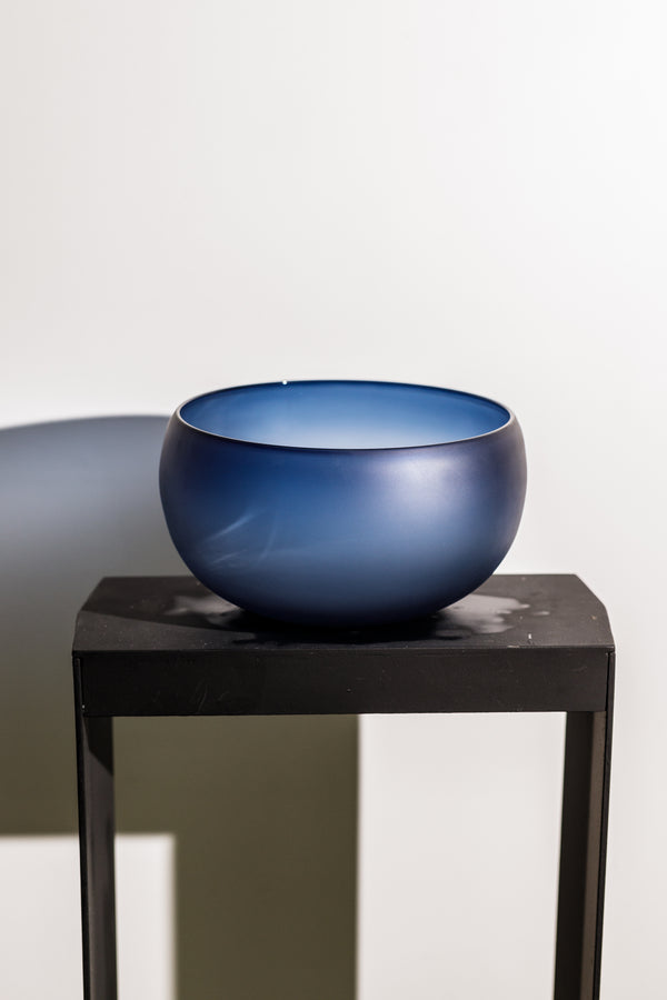 Large Frosted Blue Punch Bowl, 2023 — alternate view