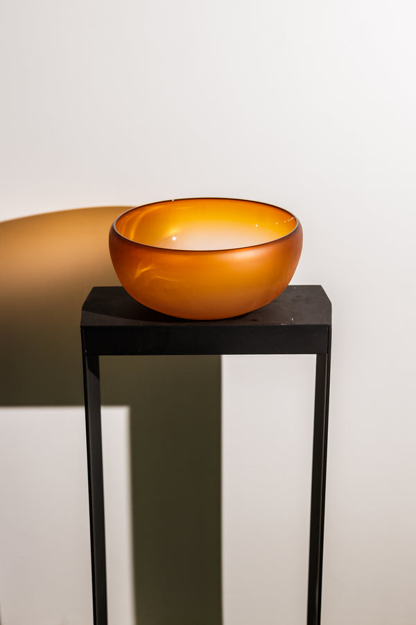 Large Frosted Orange Punch Bowl, 2023 — alternate view
