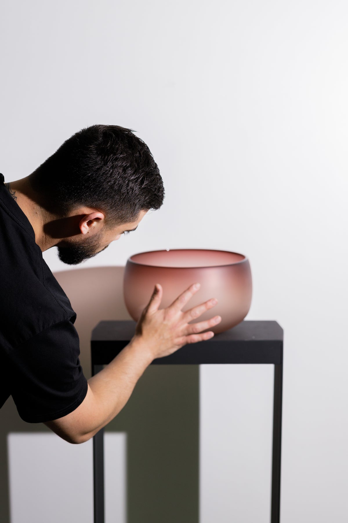 Large Frosted Brown Punch Bowl, 2023