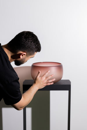 Large Frosted Brown Punch Bowl, 2023