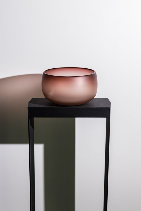 Large Frosted Brown Punch Bowl, 2023 — alternate view