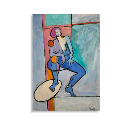 Seated Blue Figure, 2024