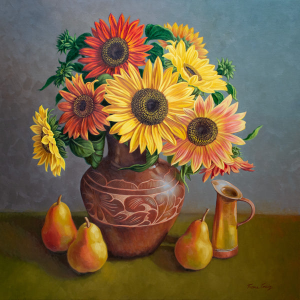 Sunflowers and Pears, 2025 — alternate view