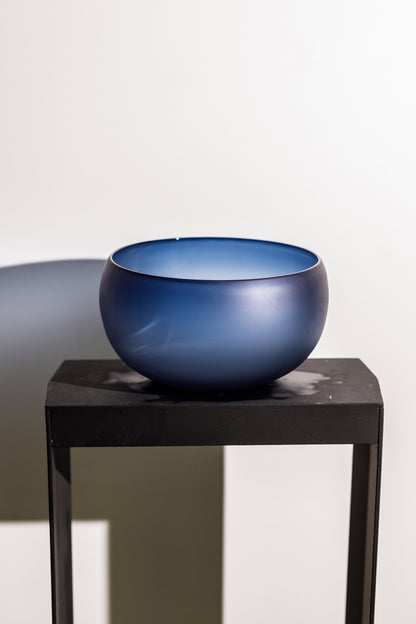 Large Frosted Blue Punch Bowl, 2023